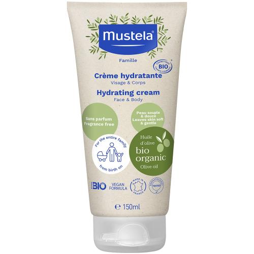 Mustela Bio Organic Hydrating Face & Body Cream Βιολογική Ενυδατική Κρέμα Προσώπου, Σώματος για Όλη την Οικογένεια 150ml